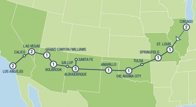 Map showing the Tour regions